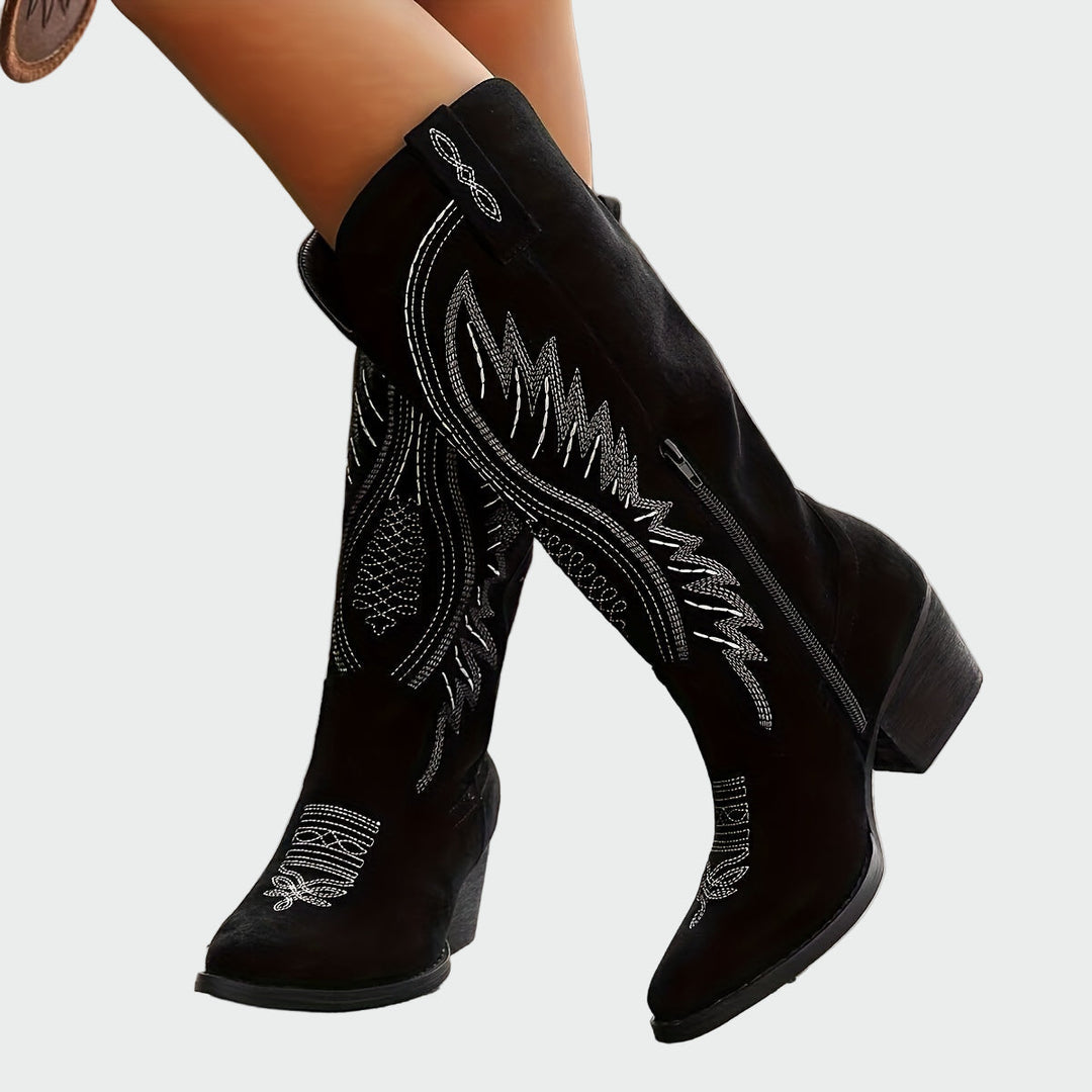 Biserka - Botine vestice brodate elegante