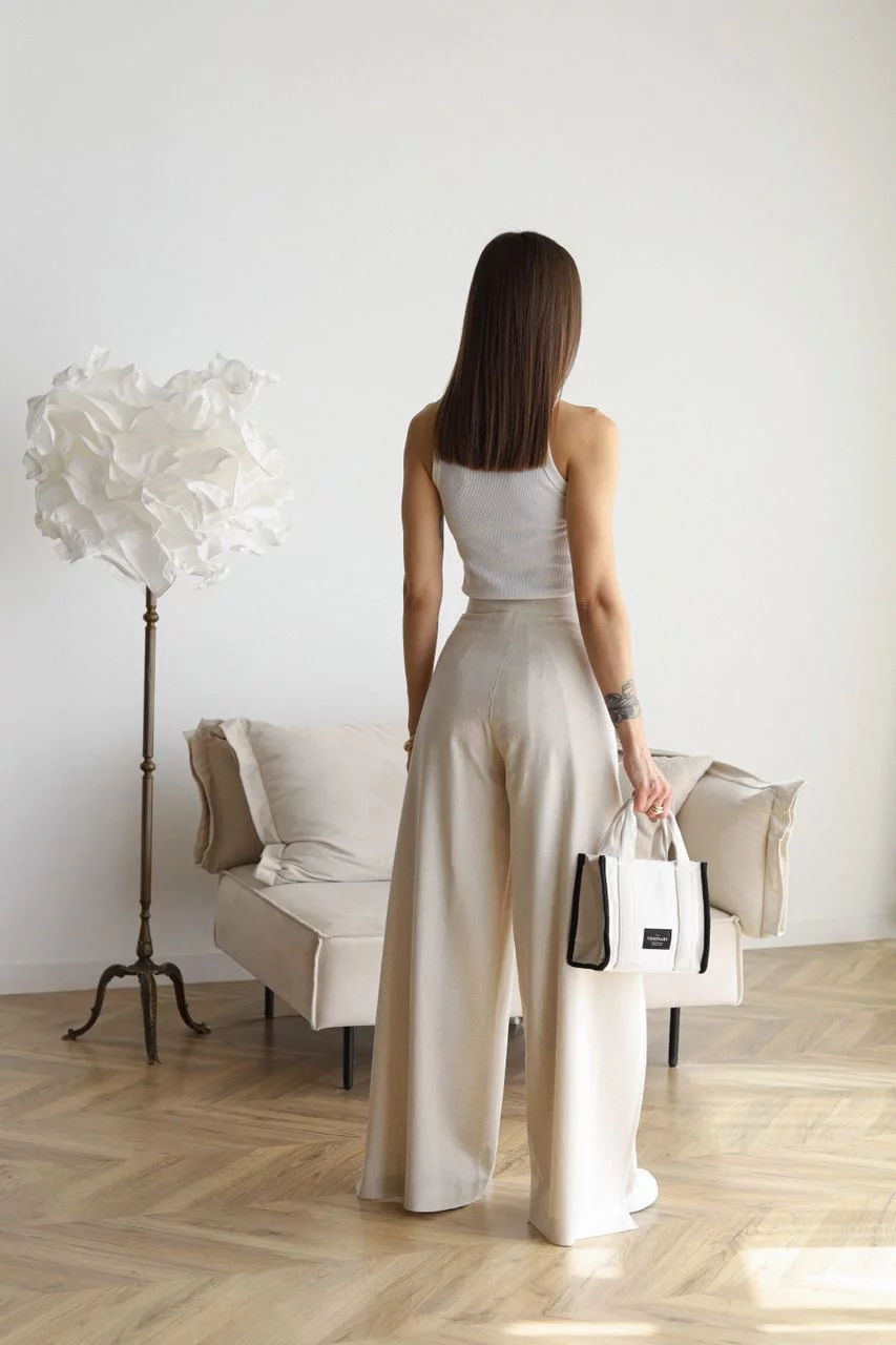 Maelis - Pantaloni Largi din In