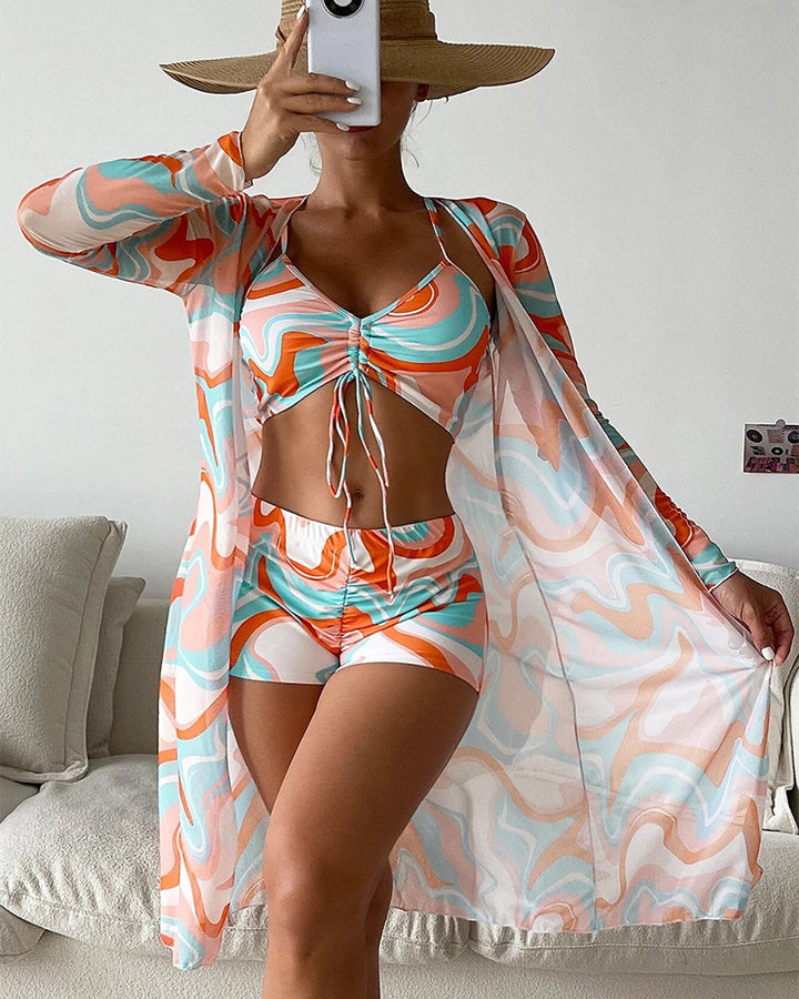 Luna® – Set de bikini din 3 piese cu imprimeu