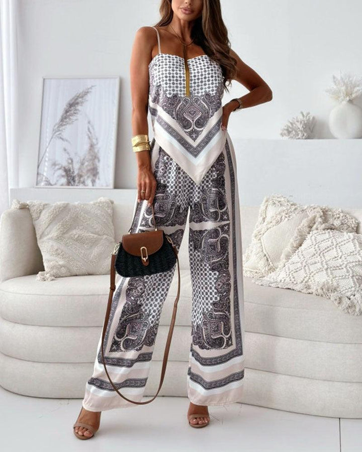 Helen | Set Elegant cu Talie Înaltă și Pantaloni pentru Vară