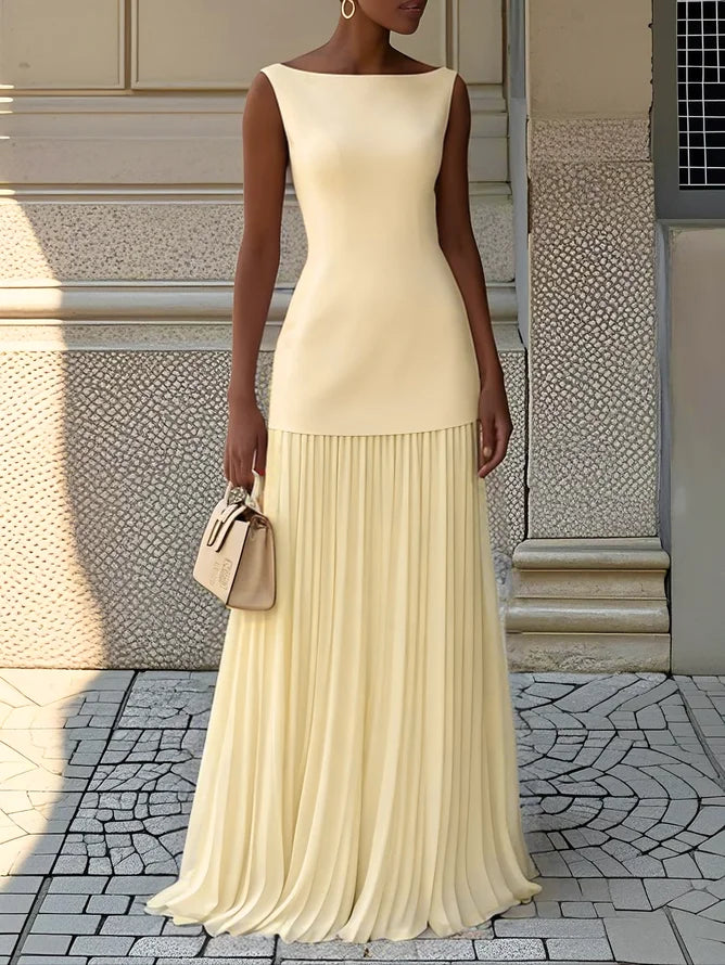 Molly | Rochie lungă plisată