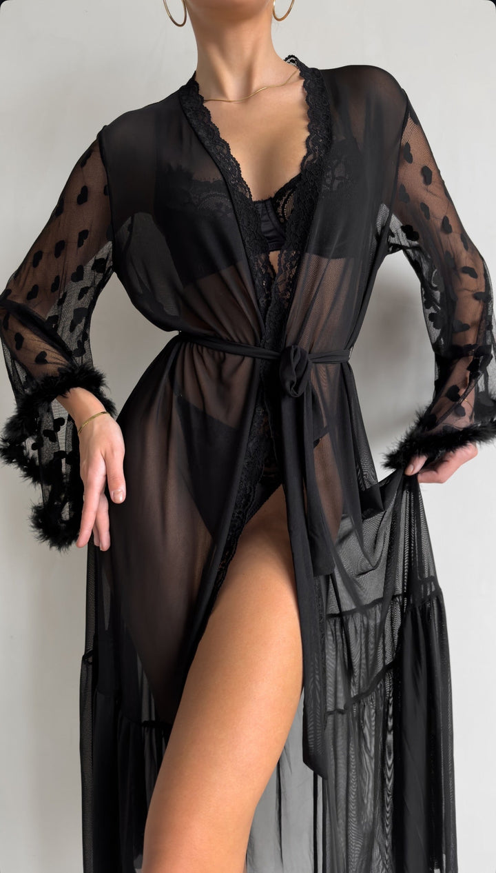 Keira™ | Kimono din Dantelă Transparentă