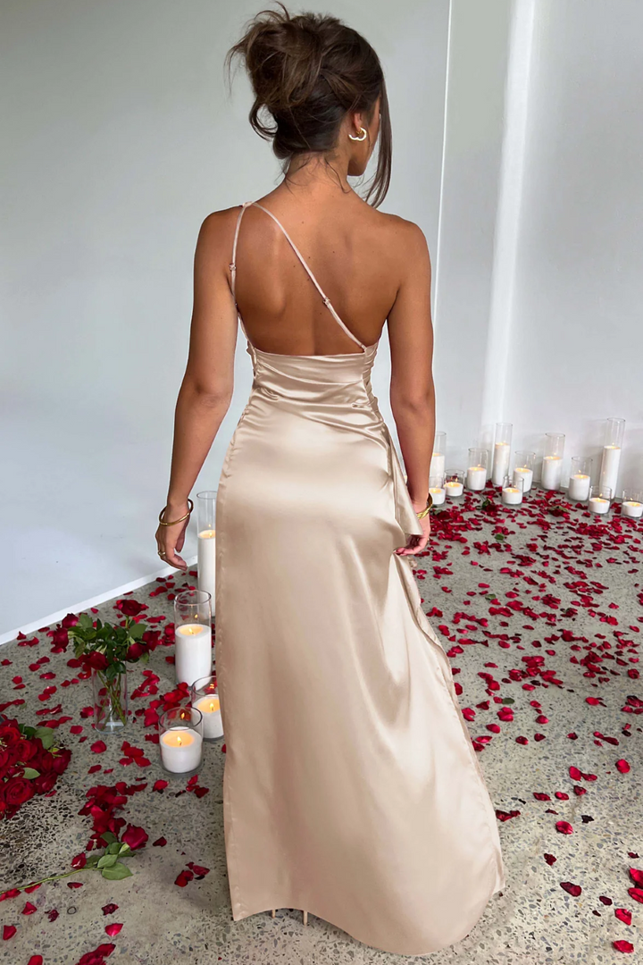 Aine | Rochie Asimetrică din Satin