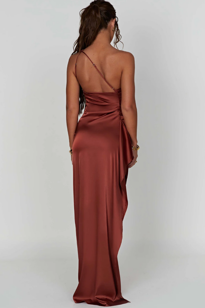 Aine | Rochie Asimetrică din Satin