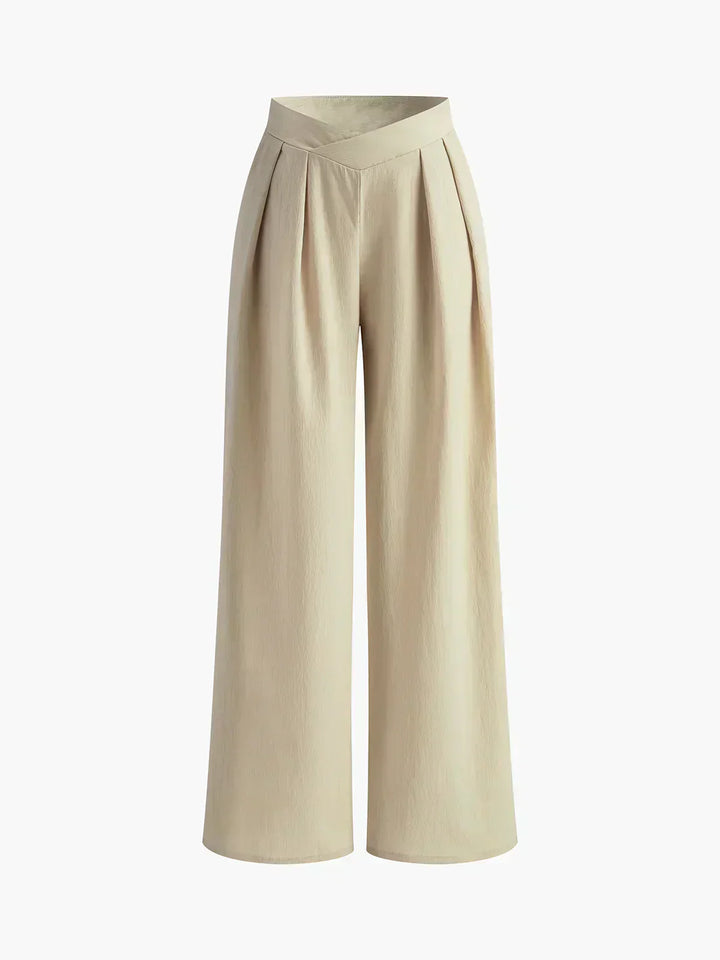 Pantaloni Largi Plisați Stil Old Money