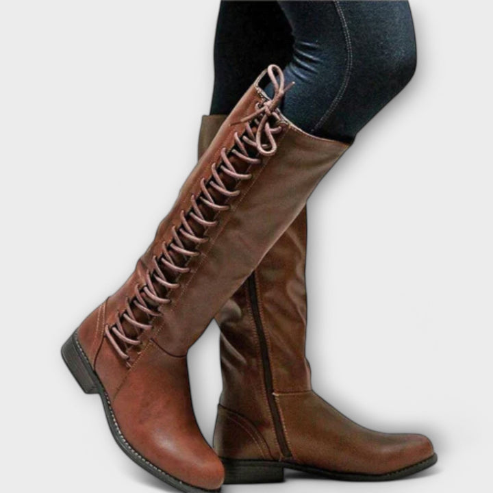 Karla - Botine elegante cu șireturi