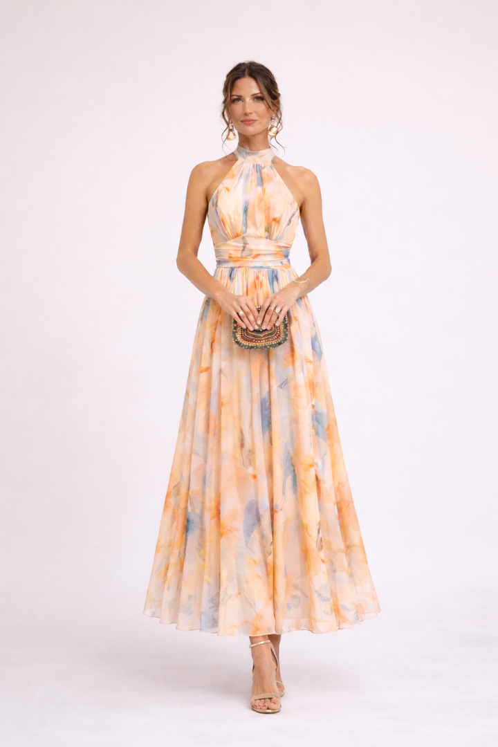 Ioana | Rochie Halter Acuarelă