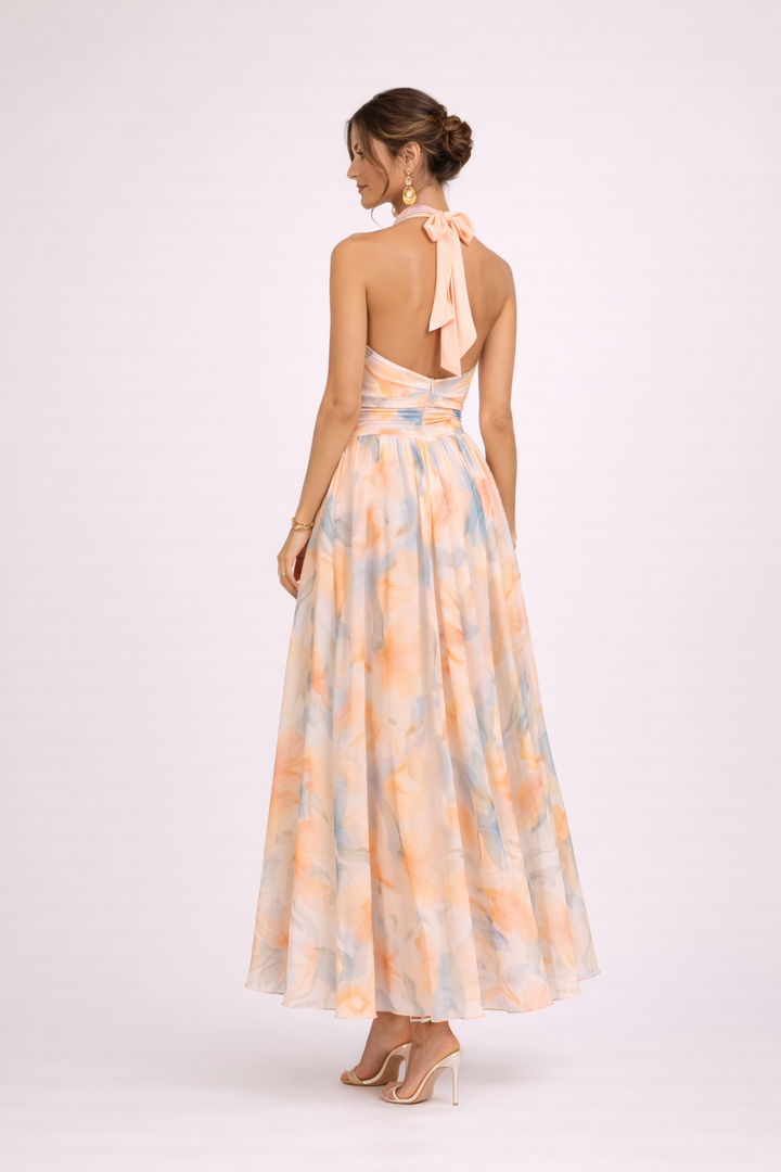 Ioana | Rochie Halter Acuarelă