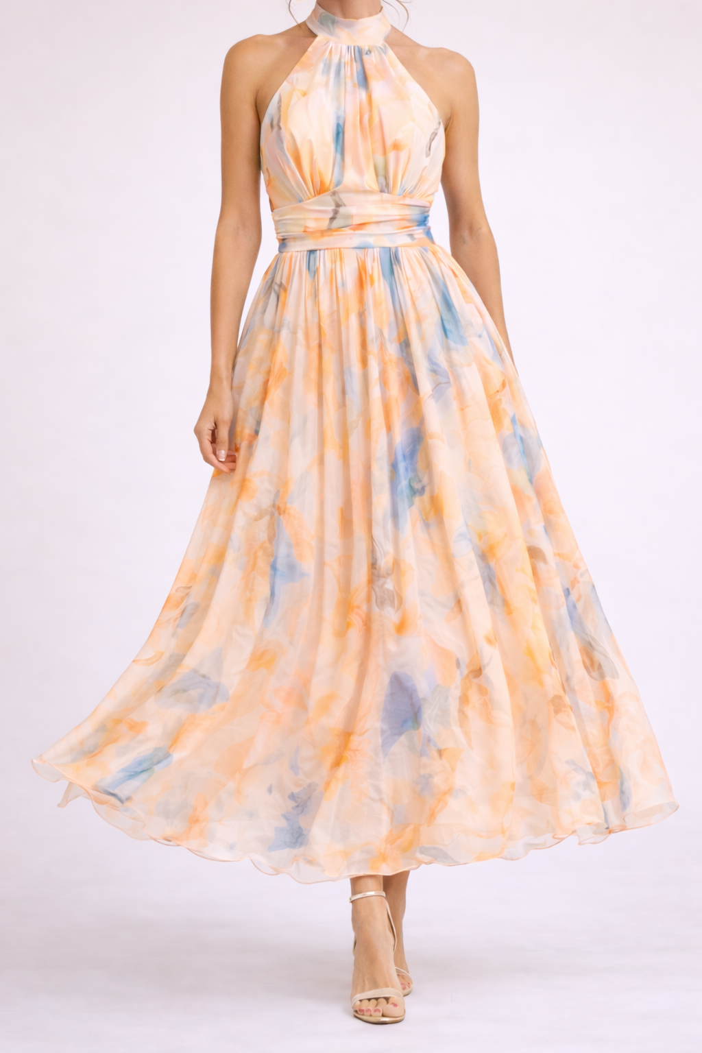 Ioana | Rochie Halter Acuarelă