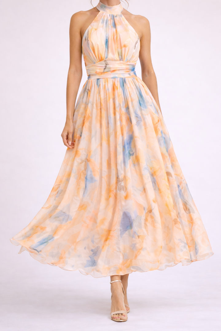 Ioana | Rochie Halter Acuarelă