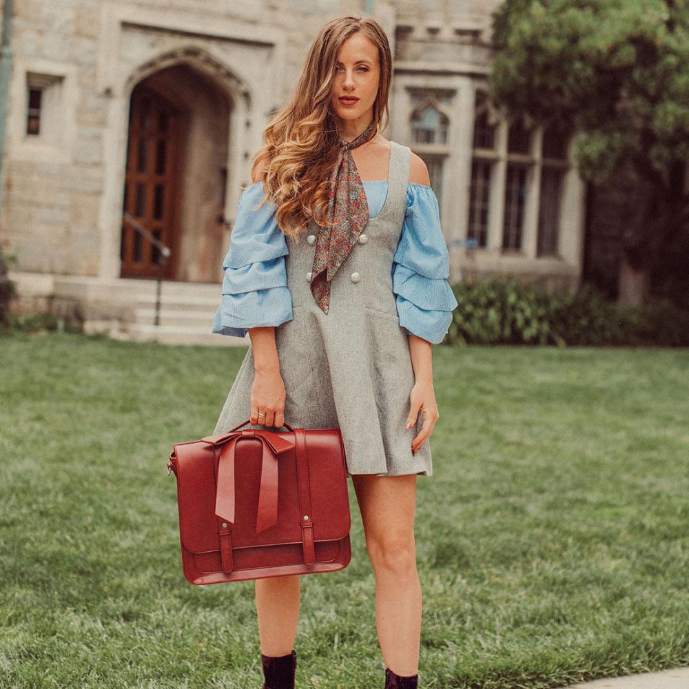 Knoten | Sac Retro Twist în Bleu-Rose