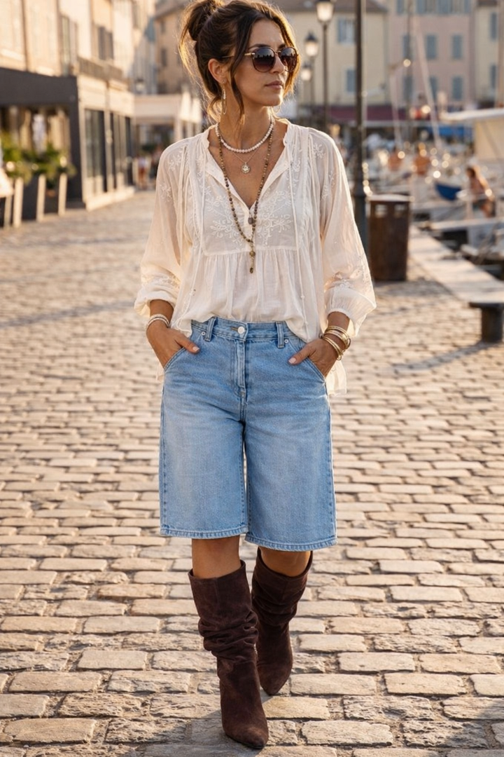 Denim Bermuda Short - Blue