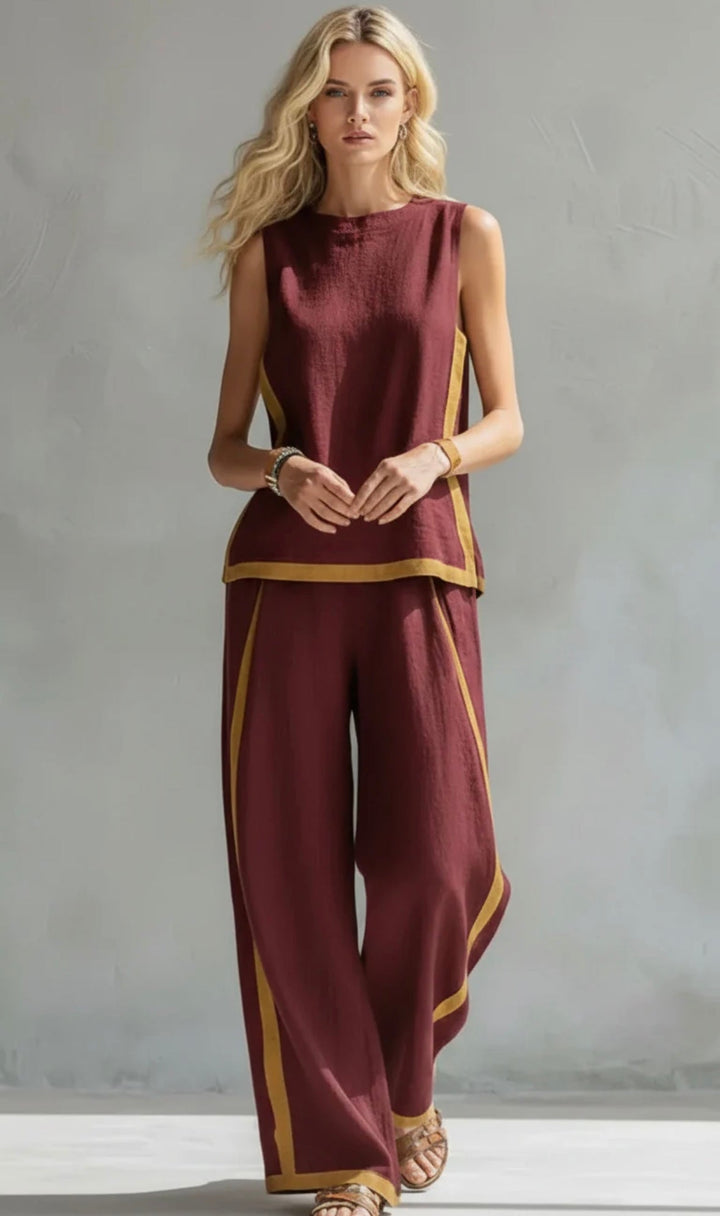 Leila | Set elegant complet din bumbac și in