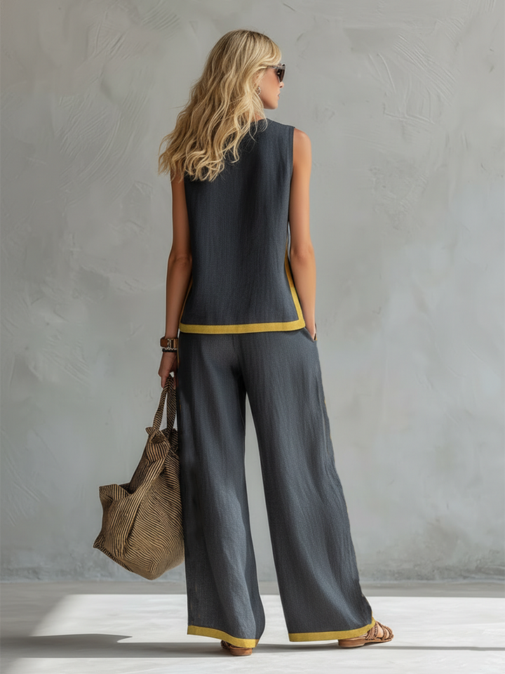 Leila | Set elegant complet din bumbac și in