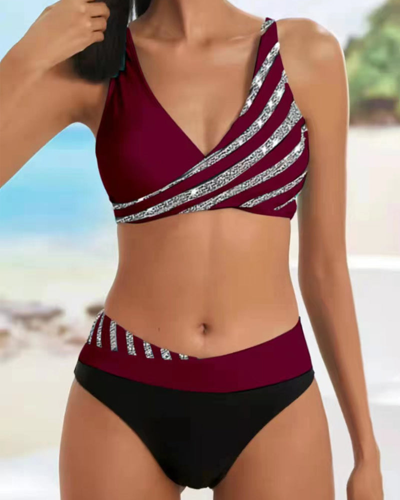 Mona – Bikini imprimat în tonuri calde