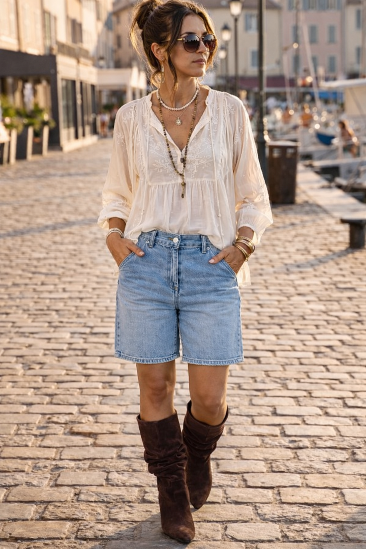 Megan Bermuda Short - Denim