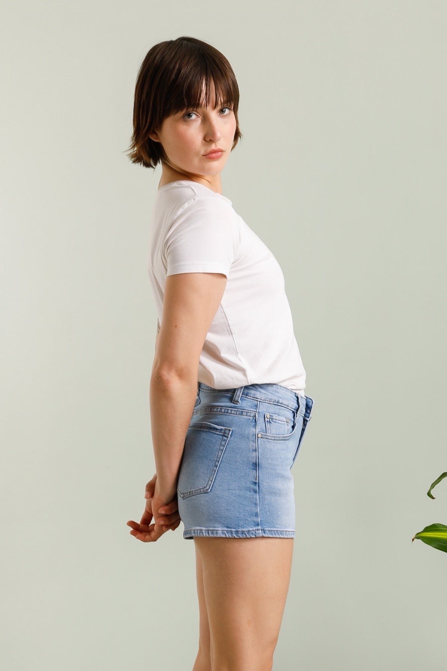 Short Denim Short - Light Blue