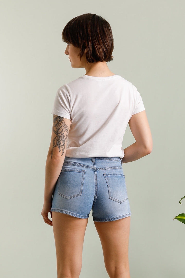 Short Denim Short - Light Blue