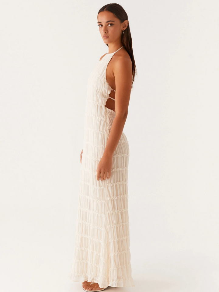 Cyara – Rochie de Damă Maxi Neagră Elegantă Halter