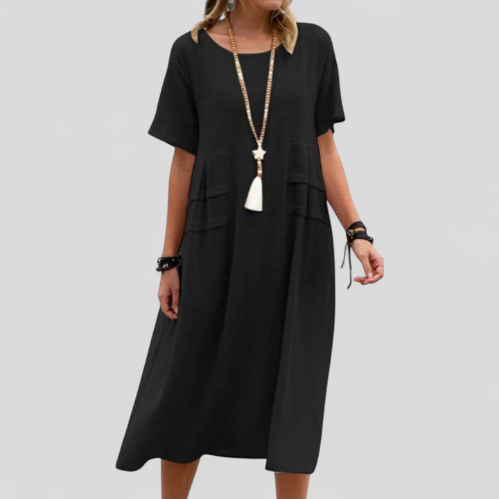 Maliyah™ | Rochie midi lejeră cu buzunare