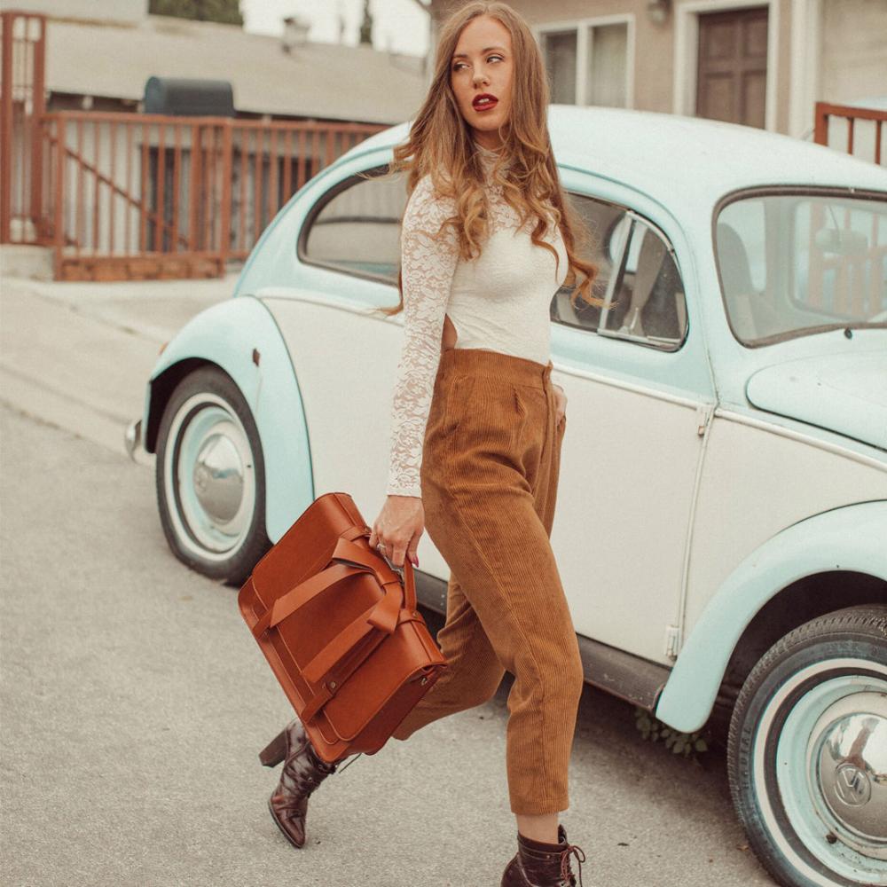Knoten | Sac Retro Twist în Bleu-Rose