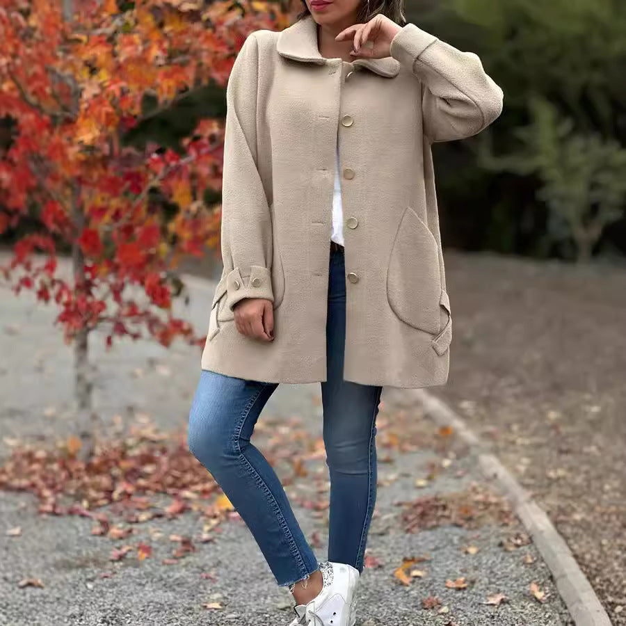 Moana | Palton clasic oversized cu nasturi