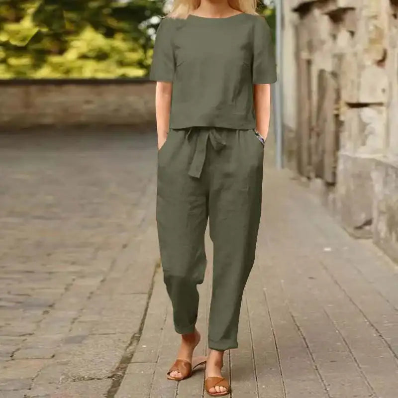 Lili | Set de lenjerie din in în două piese