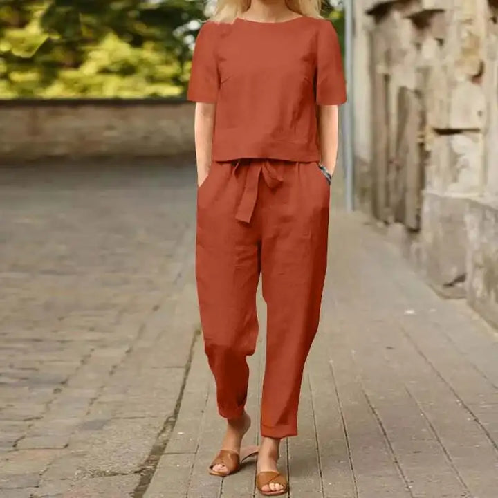 Lili | Set de lenjerie din in în două piese