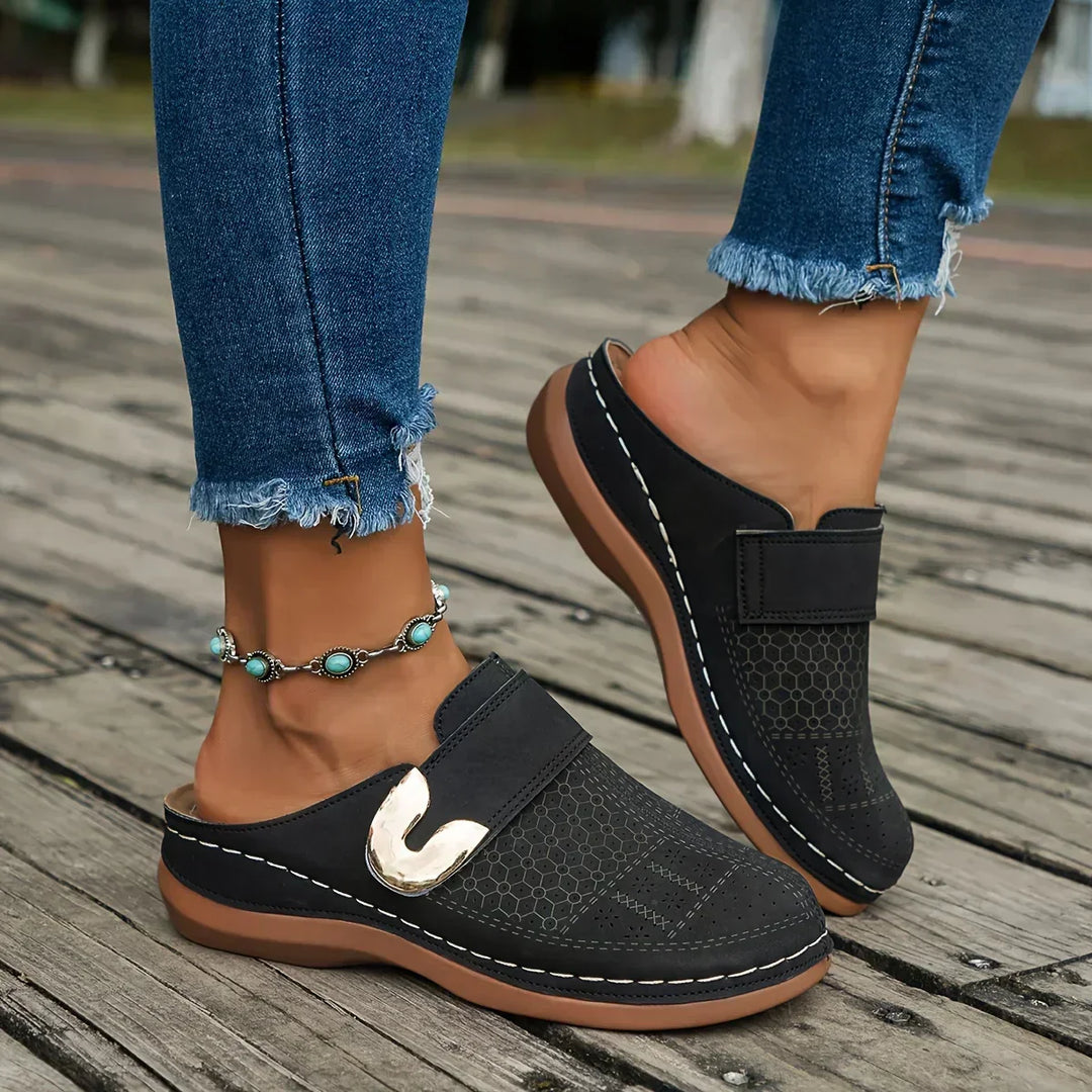 Sandale wedge suportive Chic Caprielle