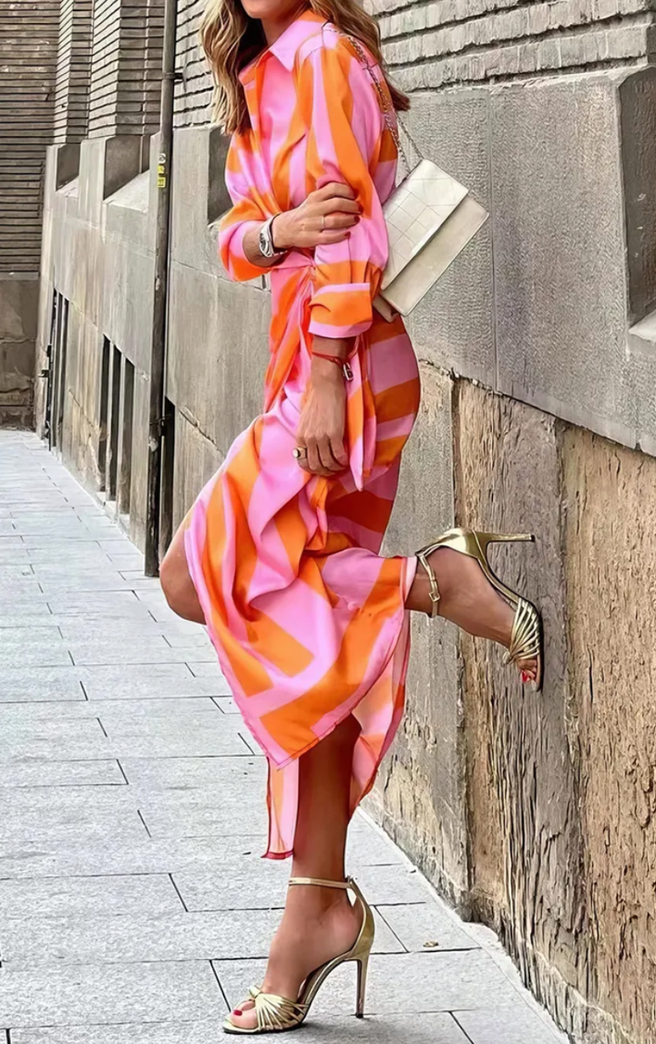 Amira – Rochie Tip Plic de Damă cu Imprimat Elegant