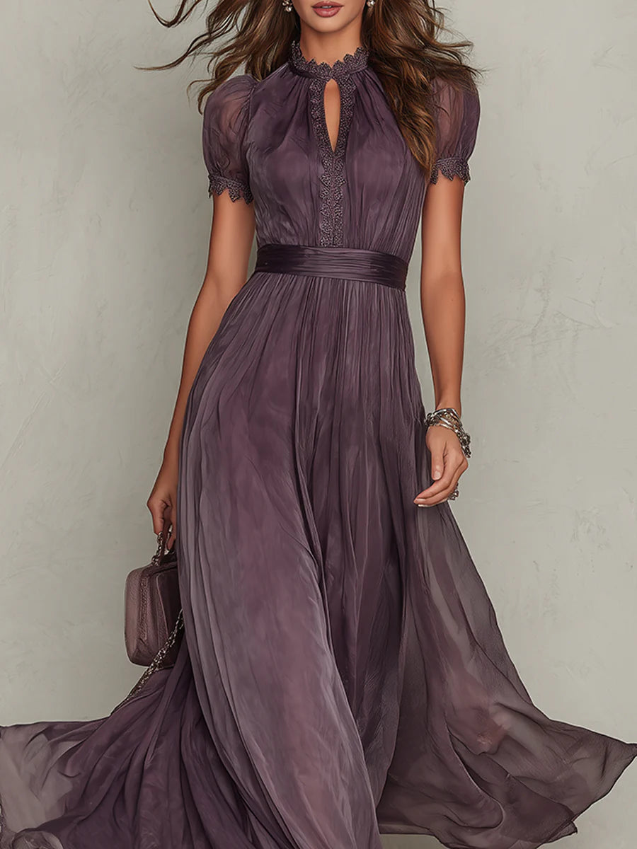 Ashley | Rochie Maxi din Șifon Vintage Elegantă