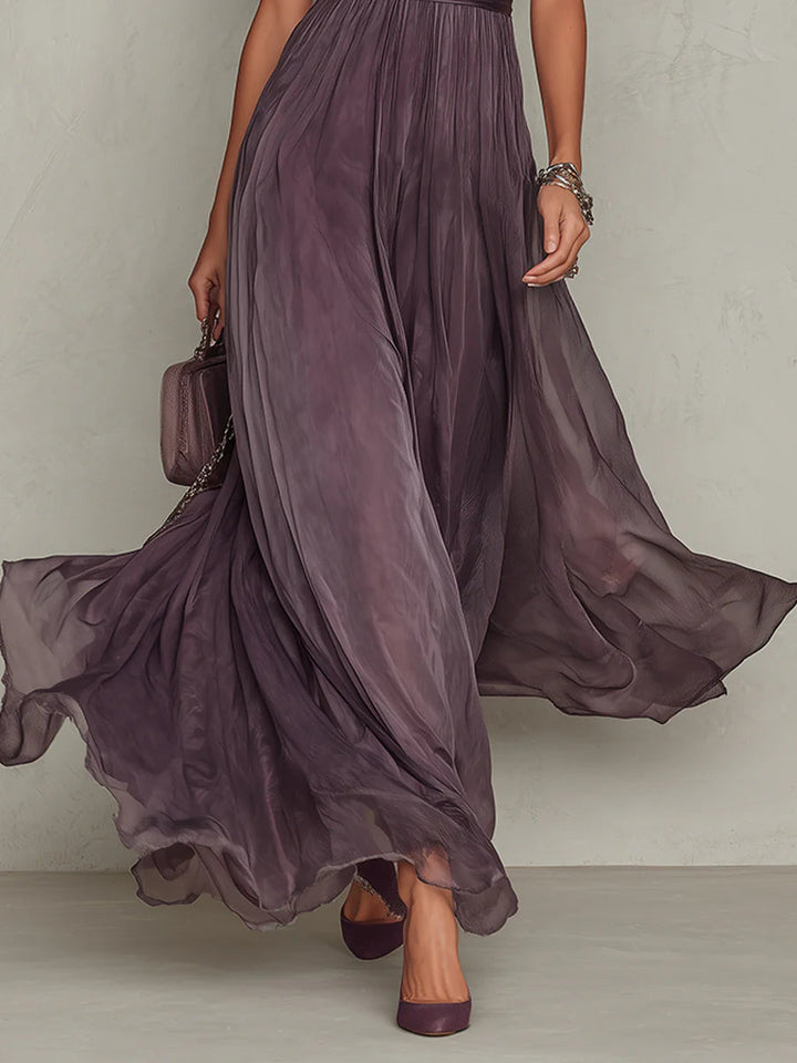 Agnieszka | Rochie maxi din șifon elegantă, stil vintage