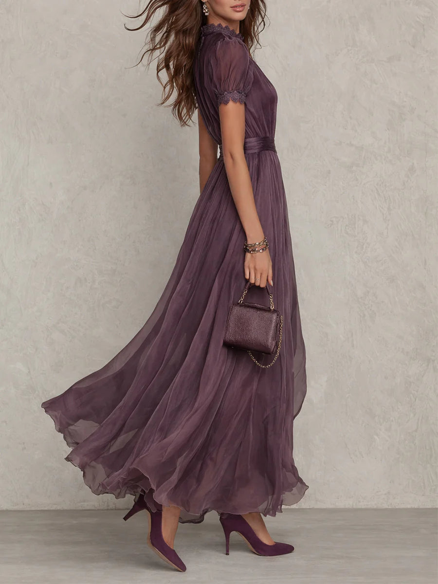 Ashley | Rochie Maxi din Șifon Vintage Elegantă