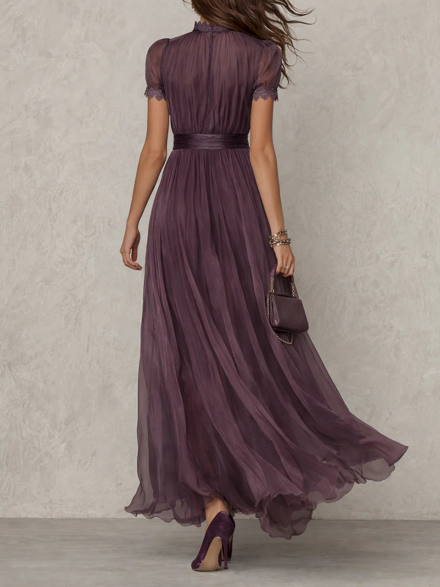 Ashley | Rochie Maxi din Șifon Vintage Elegantă