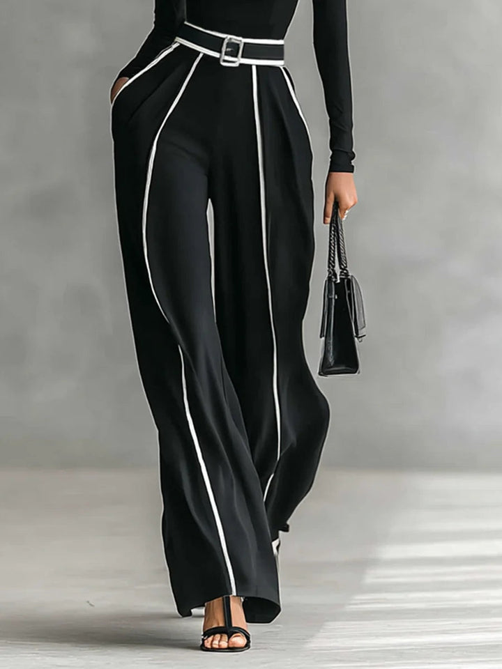 Vera™ - Set elegant cu detalii contrastante