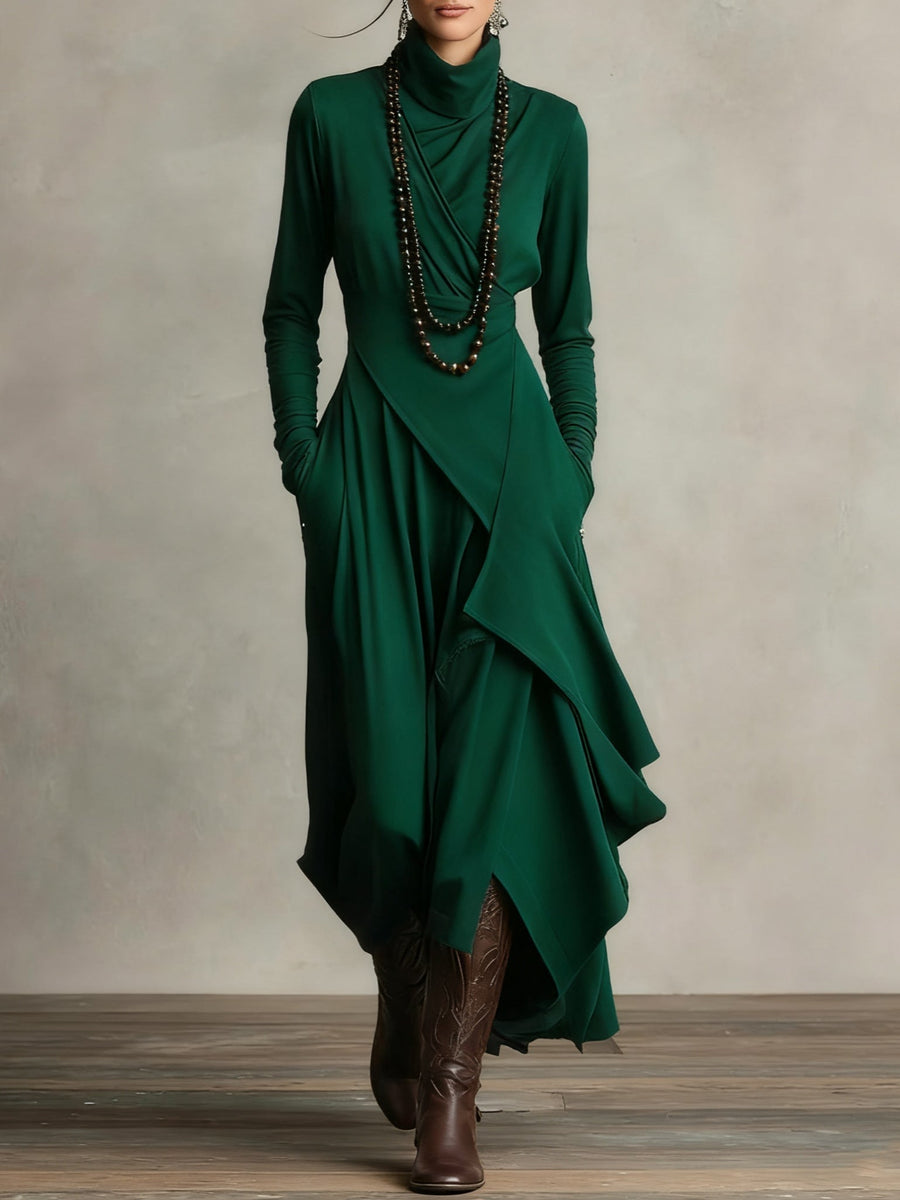 Patrizia - Rochie Maxi Asimetrică Tip Tunică