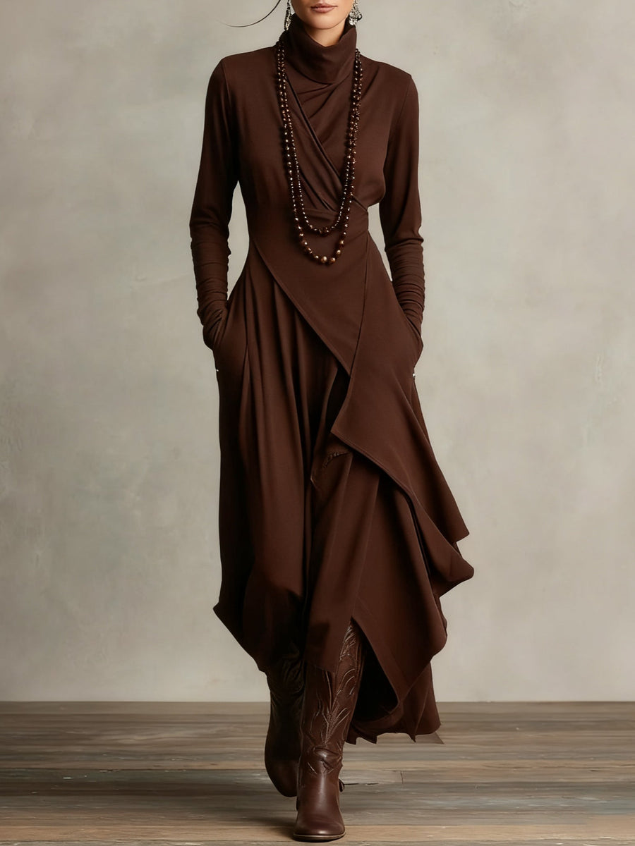 Patrizia - Rochie Maxi Asimetrică Tip Tunică