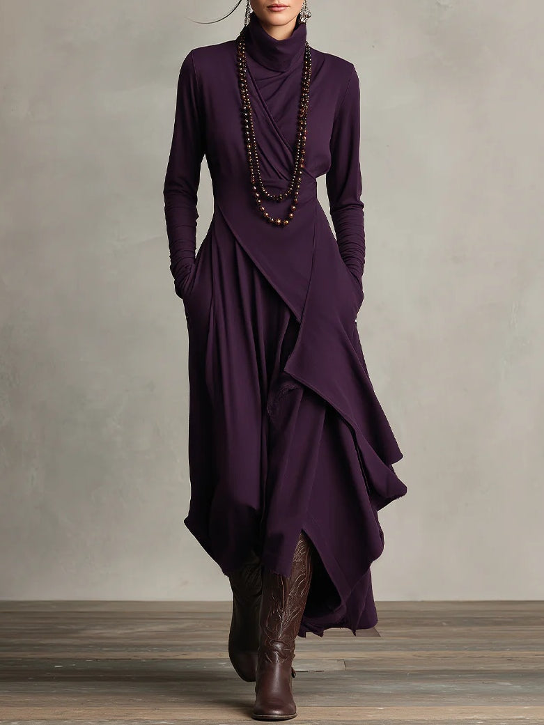 Patrizia - Rochie Maxi Asimetrică Tip Tunică