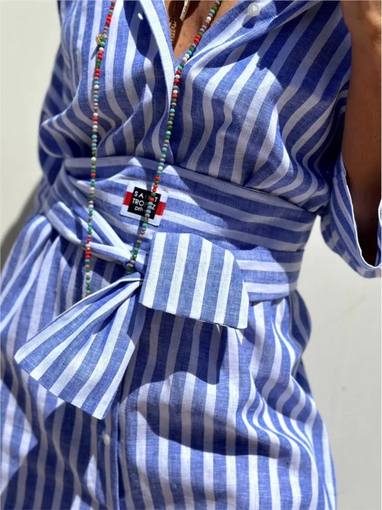 Della™ | Rochie cămașă cu dungi