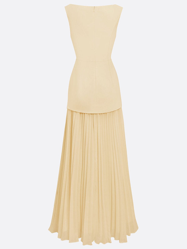 Molly | Rochie lungă plisată
