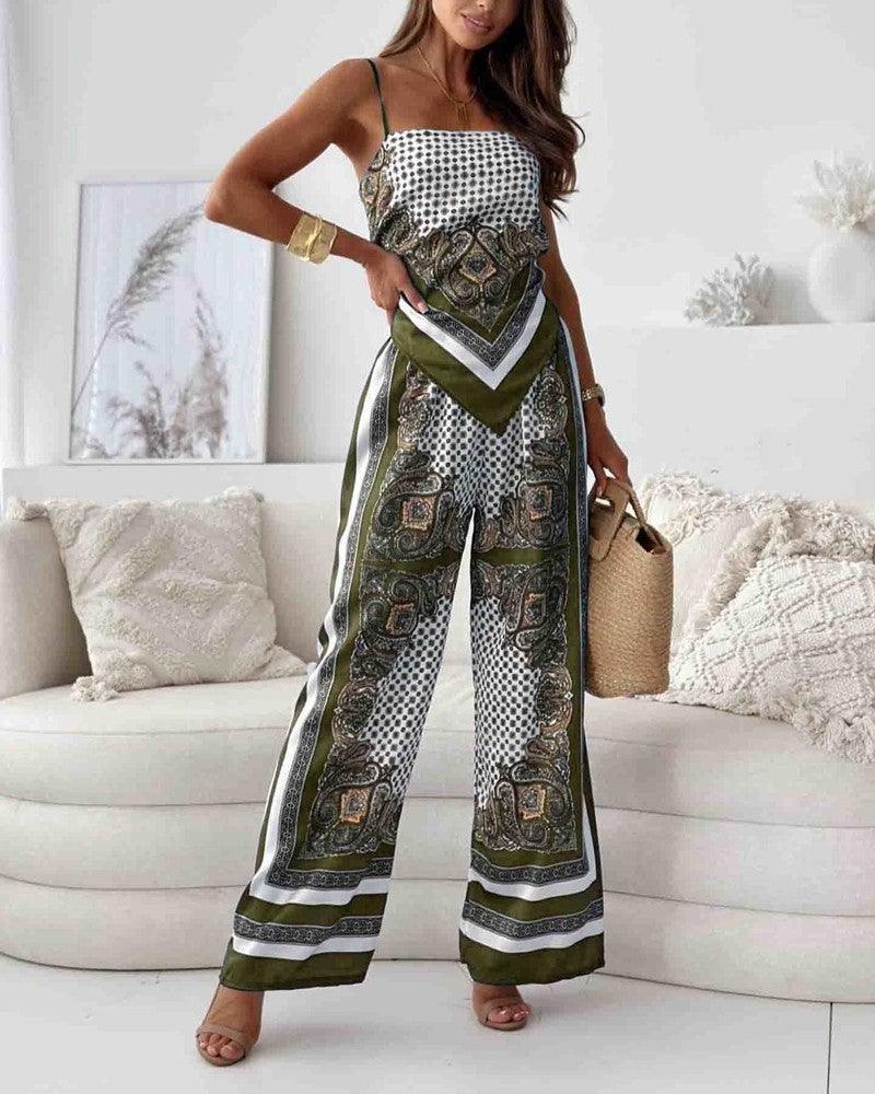 Helen | Set Elegant cu Talie Înaltă și Pantaloni pentru Vară