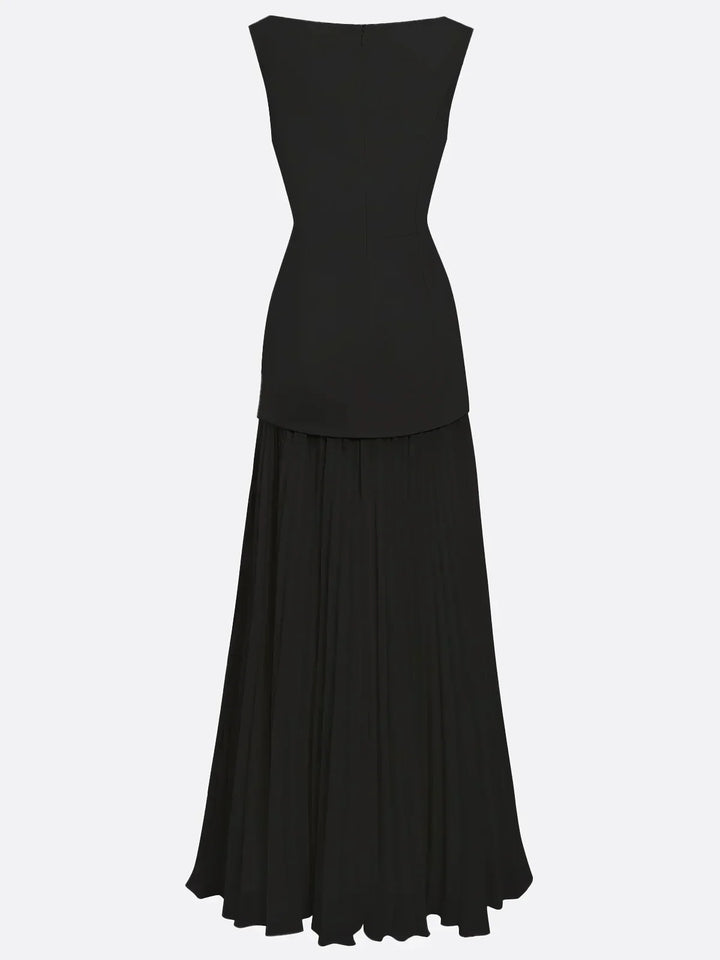Molly | Rochie lungă plisată