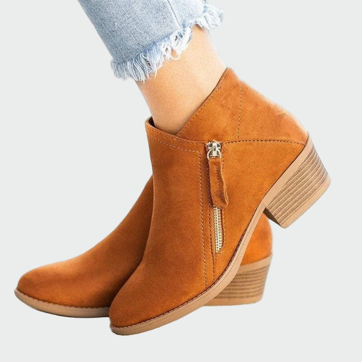 Rujica - Botine ortopedice din piele premium cu toc pentru iarnă