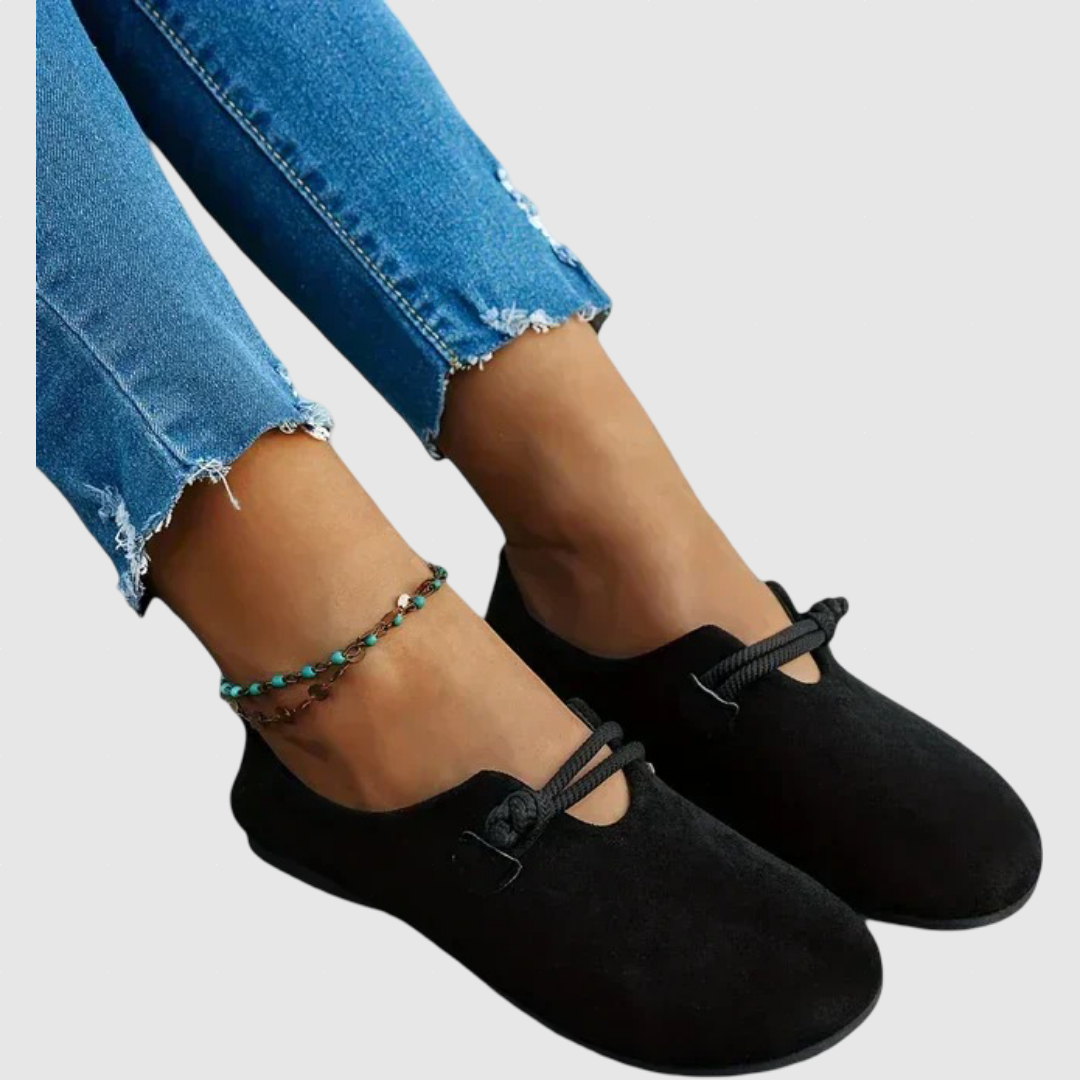 Elena – Balerini eleganțe din piele întoarsă
