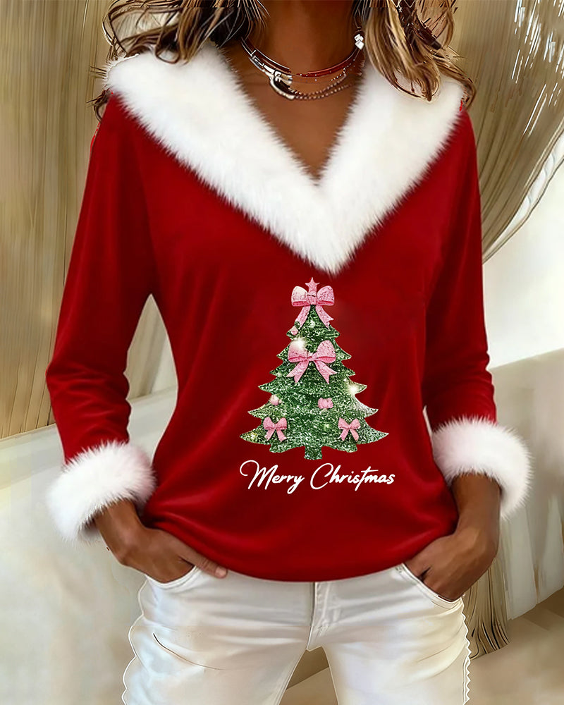 Anavelle - Top Casual Elegant cu Bordură din Blană