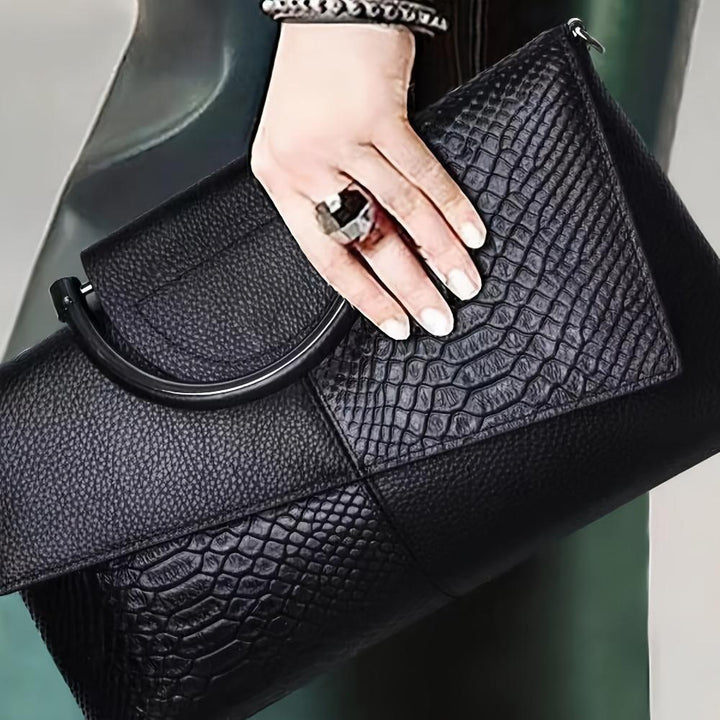 Cassandra | Geantă cu Model de Crocodil Opulent