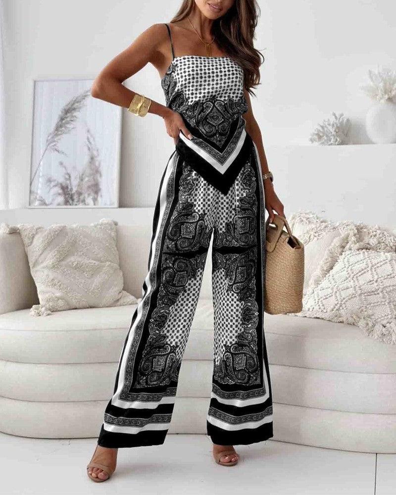 Helen | Set Elegant cu Talie Înaltă și Pantaloni pentru Vară
