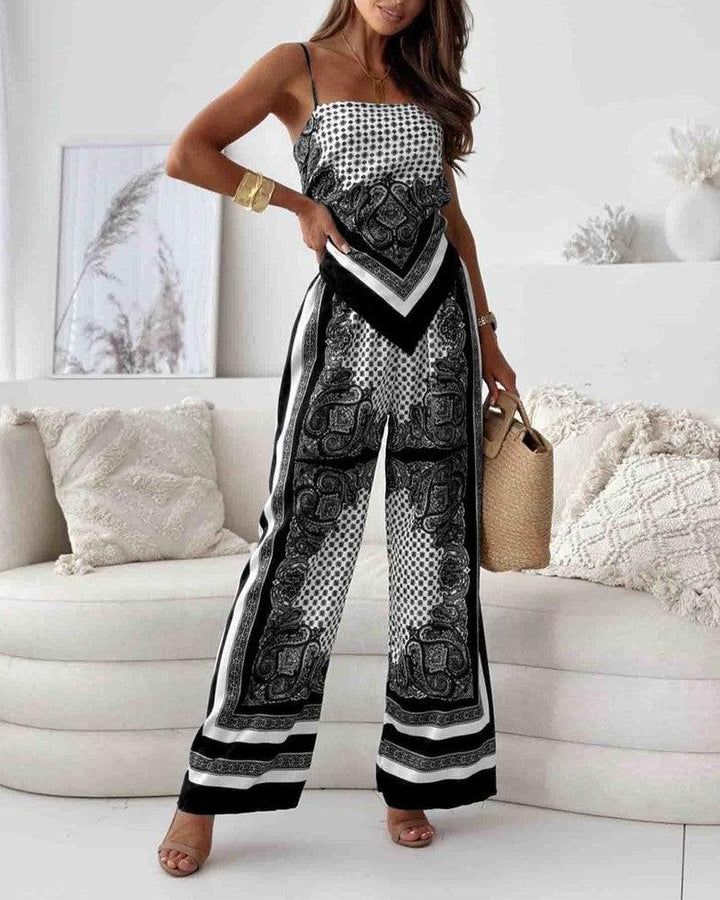 Helen | Set Elegant cu Talie Înaltă și Pantaloni pentru Vară