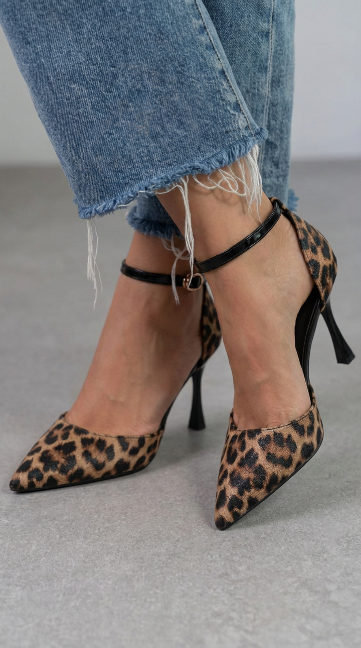 Isadora | Pantofi Décolleté cu Toc Stiletto și Curea la Gleznă