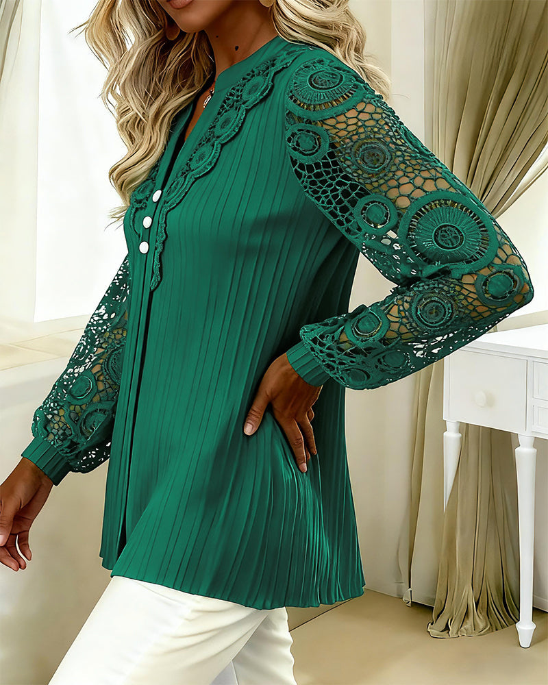Aurora | Cămașă Elegantă din Dantelă